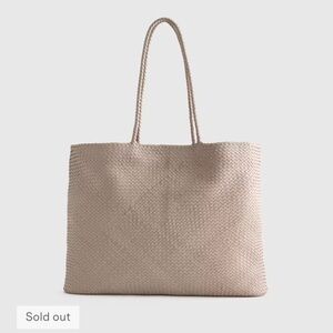 Quince Italian Leather Handwoven Tote -NWT sold out
